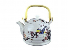Чайник для чая Птицы на ветке с бамбуковой ручкой, 800 мл